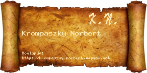 Krompaszky Norbert névjegykártya