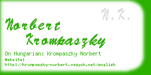 norbert krompaszky business card